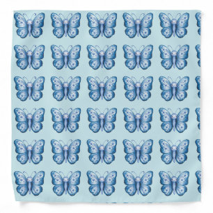 Blue Butterfly Bandana