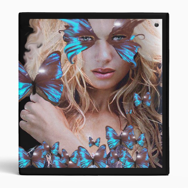 BLUE BUTTERFLY  BEAUTY, MAKEUP ARTIST BINDER (Back)