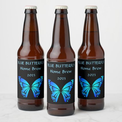 Blue Butterfly Beer Label