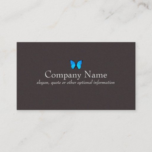 Customizable Blue Butterfly Business Card