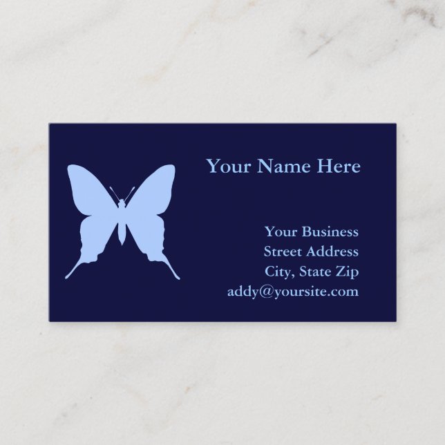 Blue Butterfly Business Card (Front)