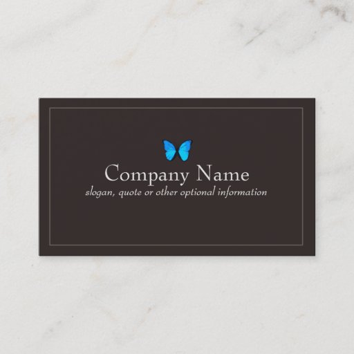 Customizable Blue Butterfly Business Card