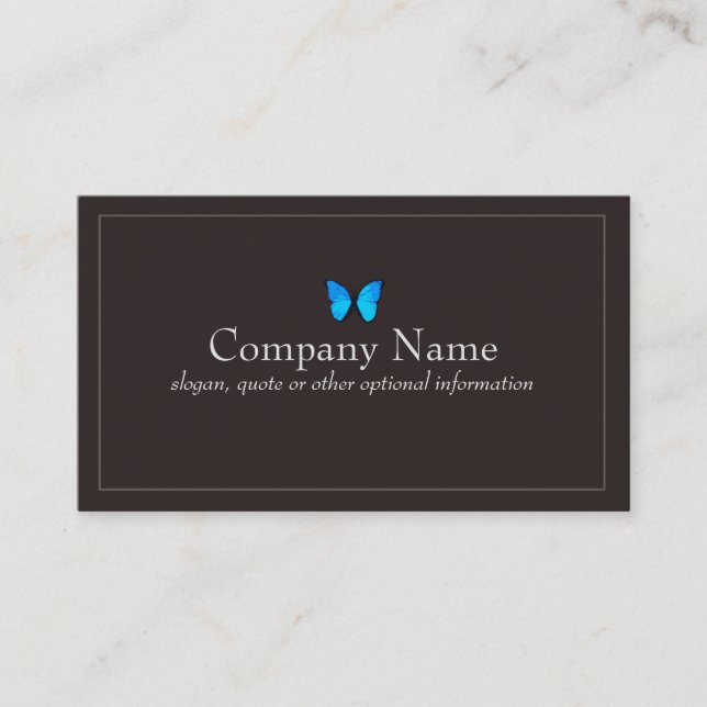 Blue Butterfly Business Card (Front)