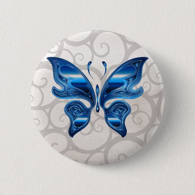 Blue butterfly button (Front)