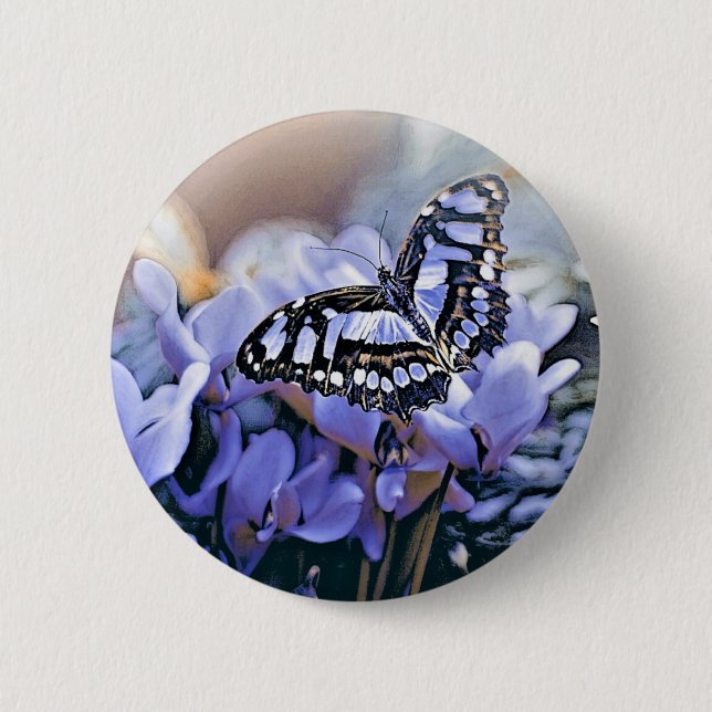 Blue Butterfly Button (Front)
