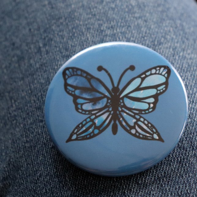 Blue Butterfly Button (Creator Uploaded)