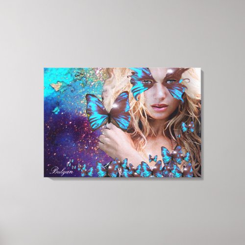BLUE BUTTERFLY CANVAS PRINT