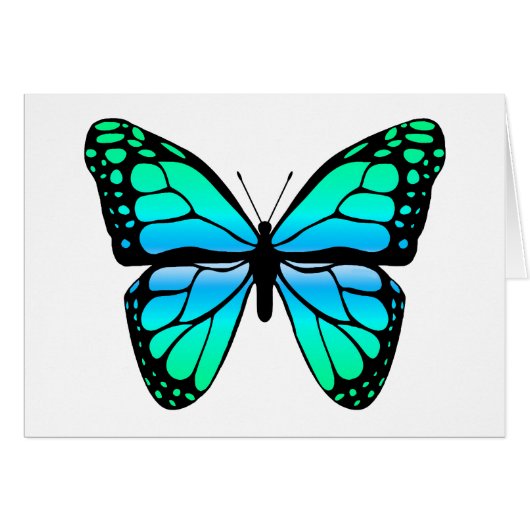 Blue Butterfly Card (Front Horizontal)