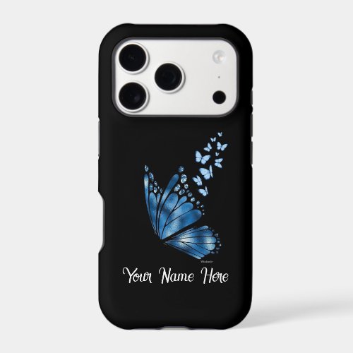 Blue Butterfly Case for iPhone 17 Pro