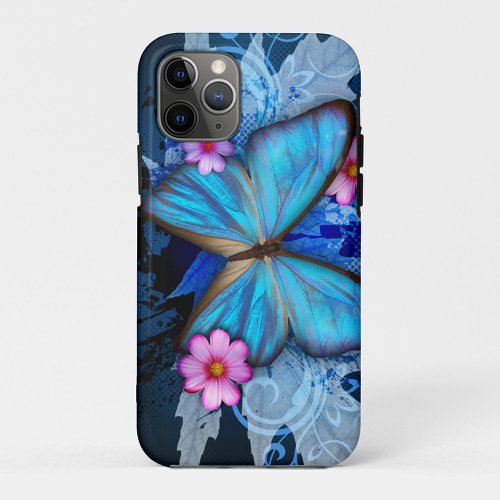 Blue Butterfly iPhone 11 Pro Case