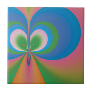 Blue Butterfly Ceramic Tile