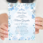 Blue Butterfly Christmas Season Mis Quince Invite<br><div class="desc">Blue Butterfly Christmas Season Mis Quince Invitation</div>
