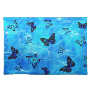 Blue Butterfly Cloth Placemat
