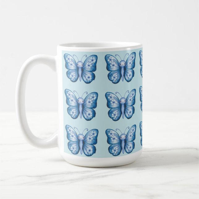Blue Butterfly Coffee Mug (Left)