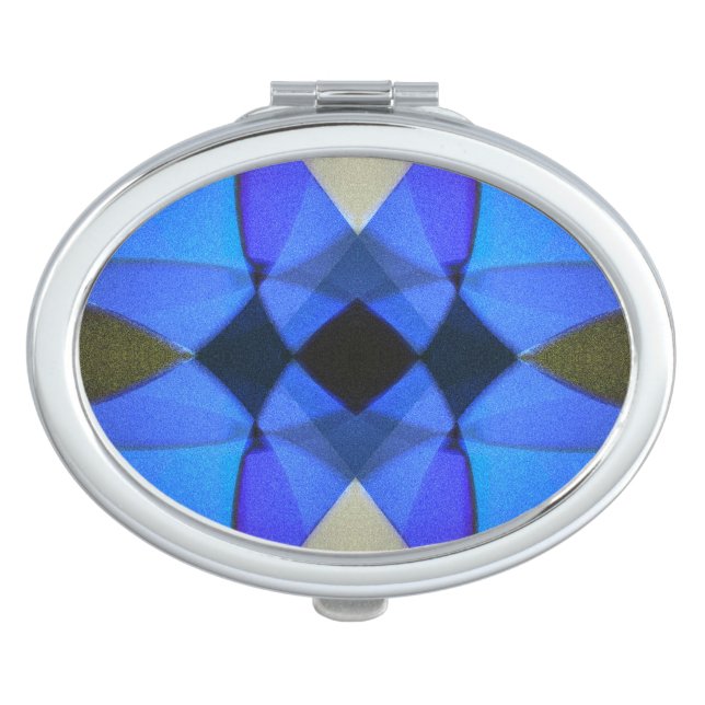 Blue Butterfly Compact Mirror (Front)