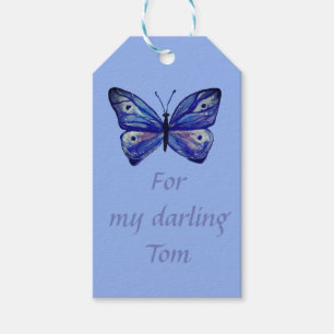 Blue Butterfly Custom Gift Tags