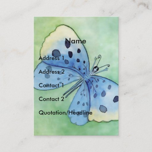 Customizable Blue Butterfly - Customize Business Card Templates