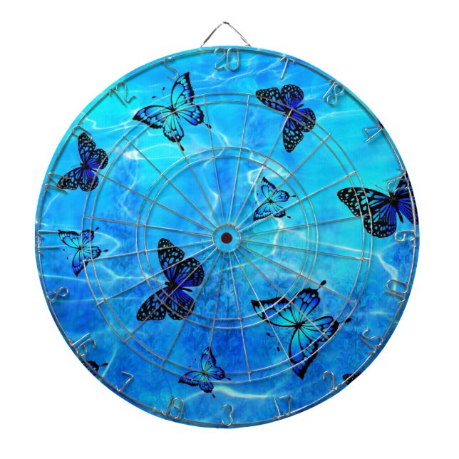 Blue Butterfly Dart Board (Front)