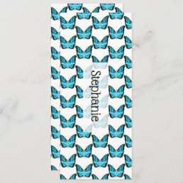 Blue Butterfly Design Bookmark