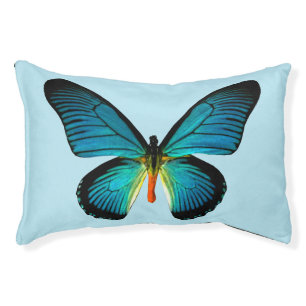 Blue Butterfly Dog Bed