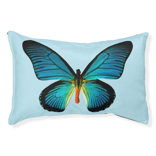 Blue Butterfly Dog Bed (Front)