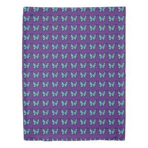Blue Butterfly Duvet Cover