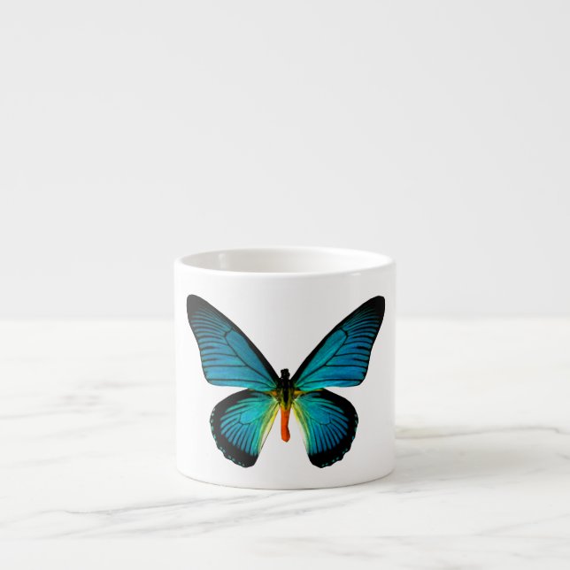 Blue Butterfly Espresso Mug (Front)