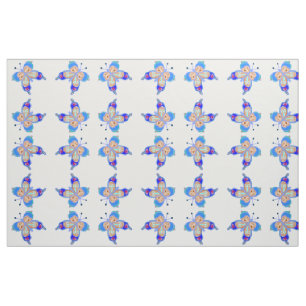 Blue butterfly fabric