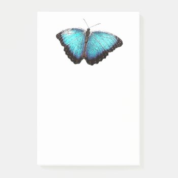 Blue Butterfly Fine Nature Art Photograph Post-it Notes by ThatShouldbeaShirt at Zazzle
