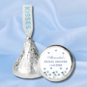 Blue Butterfly Floral Wildflower Bridal Shower Hershey®'s Kisses®