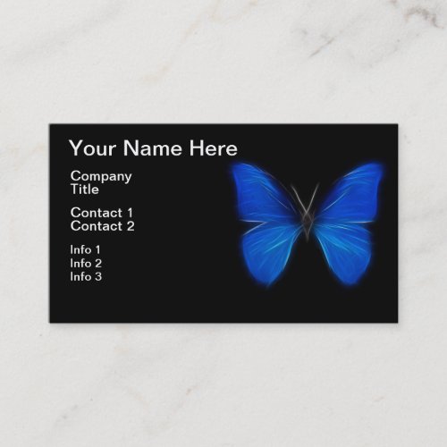 Blue Butterfly Flying Insect Business Card