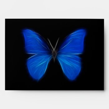Blue Butterfly Flying Insect Envelope by Aurora_Lux_Designs at Zazzle