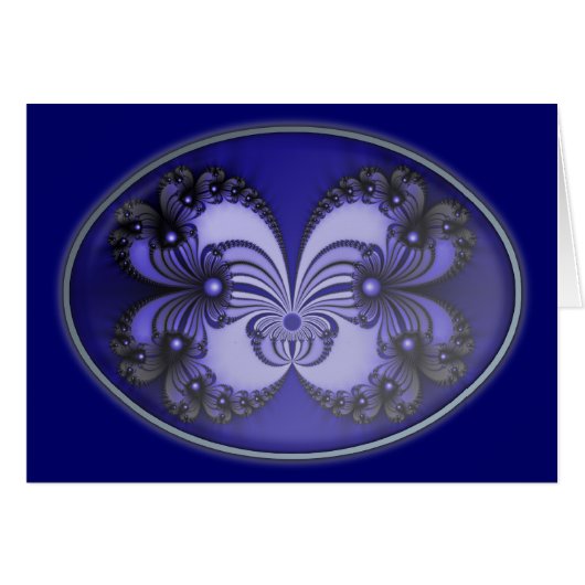 Blue Butterfly Fractal 200706070030 Cards (Front Horizontal)