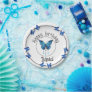 Blue Butterfly Garden Birthday Party Paper Plate