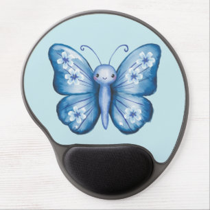 Blue Butterfly Gel Mouse Pad