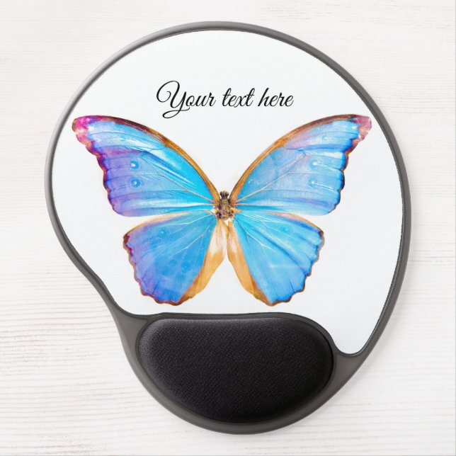 Blue Butterfly Gel Mousepad (Front)