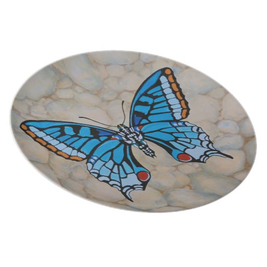 Blue Butterfly Gifts Plate (Right Side)