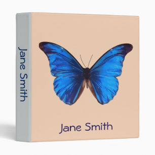 Blue butterfly girly cute art student folder