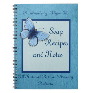 Blue Butterfly Handmade Soap Notebook
