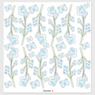 Blue Butterfly Haven Bedroom Wall Set of Sticker