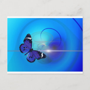 Blue Butterfly Image Postcard