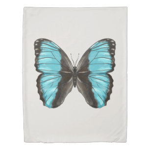 Blue Butterfly Insect Art Nature Lover Duvet Cover