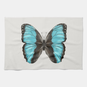 Blue Butterfly Insect Art Nature Lover Kitchen Towel