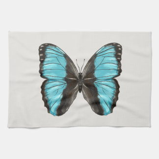 Blue Butterfly Insect Art Nature Lover Kitchen Towel