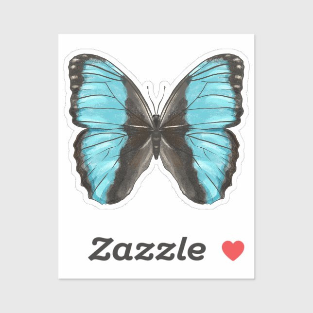 Blue Butterfly Insect Art Nature Lover Sticker (Sheet)