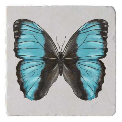 Blue Butterfly Insect Art Nature Lover Trivet