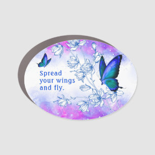 Blue Butterfly Inspirational Magnet