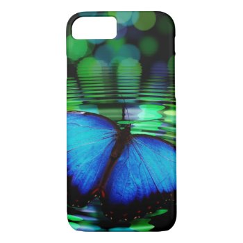 Blue Butterfly Iphone 7 Case by Shopia at Zazzle