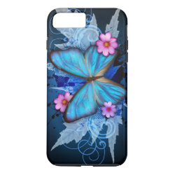 Blue Butterfly iPhone 7 Plus Case