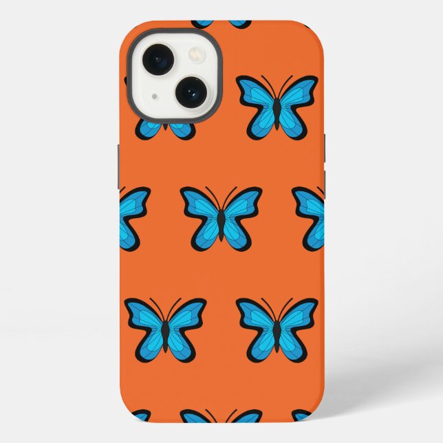Blue Butterfly Iphone Case (Back)
